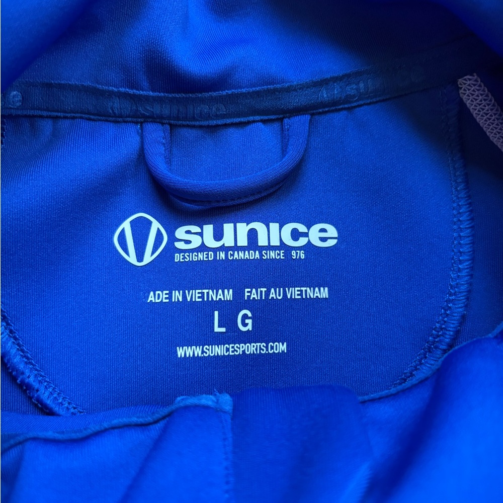 Sunice Men’s 1/4 Zip Up Toby Performance Pullover Thermal Large Light Blue Solid - Picture 2 of 6
